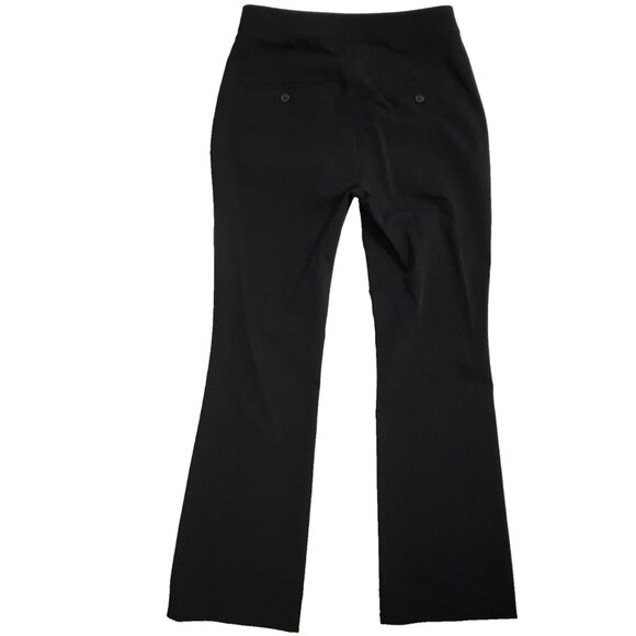 NWOT Helmut Lang High Rise Flare Pants Womens 6 Black Side Zip Button Stretch - Picture 10 of 12